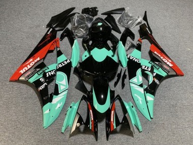 Lojas Carenagens Moto Yamaha YZF R6 2006-2007 - Verde Claro Vermelho Preto Petronas Motul