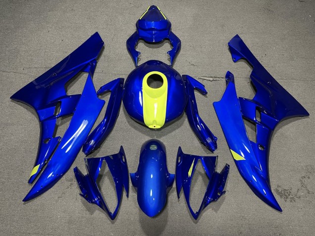 Lojas Carenagens Moto Yamaha YZF R6 2006-2007 - Azul Amarelo