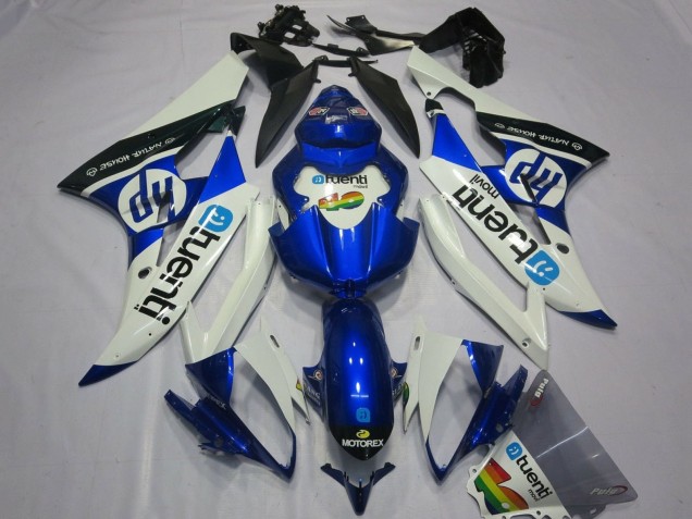 Lojas Carenagens Moto Yamaha YZF R6 2006-2007 - Branco Azul Preto