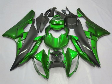 Lojas Carenagens Moto Yamaha YZF R6 2006-2007 - Verde Preto Fosco