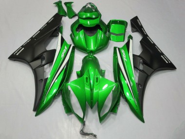 Lojas Carenagens Moto Yamaha YZF R6 2006-2007 - Verde Branco Preto Fosco