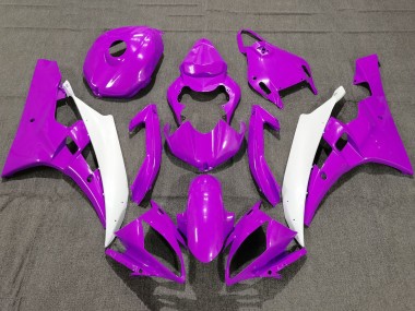 Lojas Carenagens Moto Yamaha YZF R6 2006-2007 - Roxo Branco