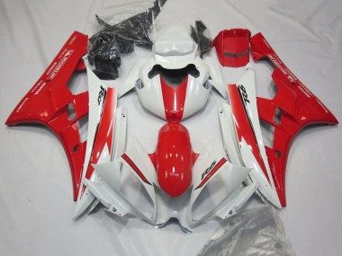 Lojas Carenagens Moto Yamaha YZF R6 2006-2007 - Branco Vermelho Motul Michelin