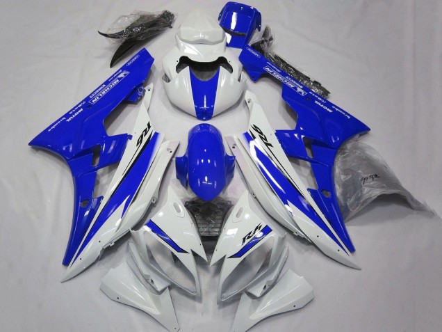 Lojas Carenagens Moto Yamaha YZF R6 2006-2007 - Branco Azul Motul Michelin