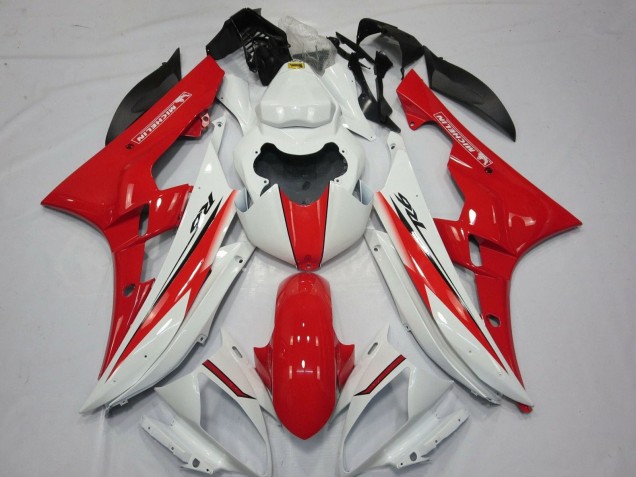 Lojas Carenagens Moto Yamaha YZF R6 2006-2007 - Branco Vermelho