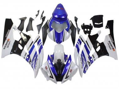 Lojas Carenagens Moto Yamaha YZF R6 2006-2007 - Branco Azul Preto ENEOS Yamalube