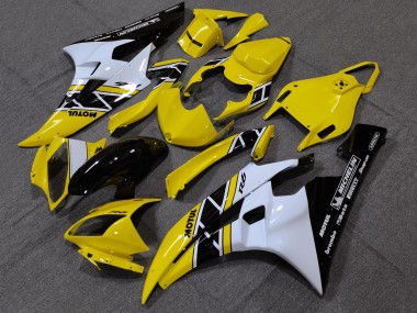 Lojas Carenagens Moto Yamaha YZF R6 2006-2007 - Amarelo Branco Preto Brilhante Motul Michelin