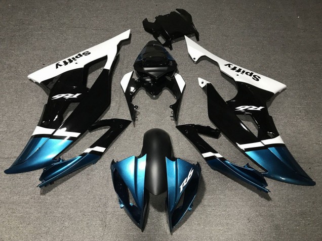 Lojas Carenagens Moto Yamaha YZF R6 2008-2016 - Branco Azul Preto Spiffy