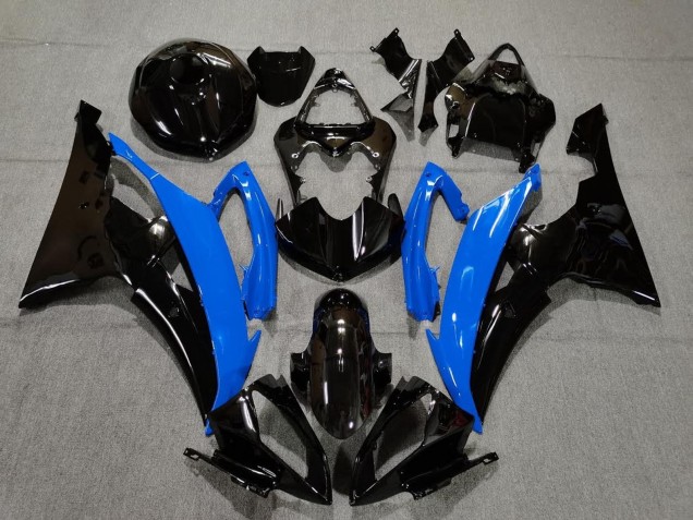 Lojas Carenagens Moto Yamaha YZF R6 2008-2016 - Azul Preto Brilhante