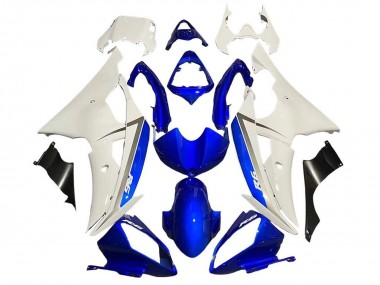 Lojas Carenagem Moto Yamaha YZF R6 2008-2016 - Branco Azul Preto