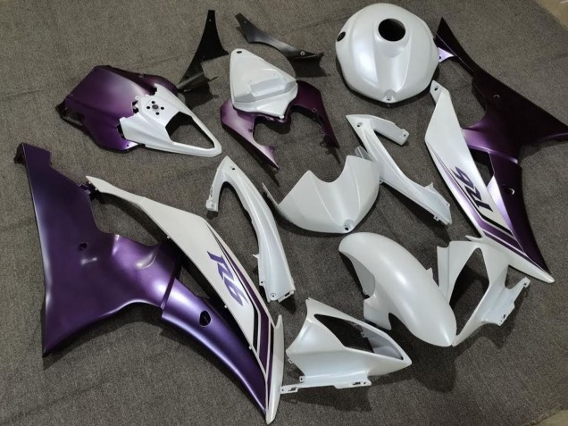 Lojas Carenagem Moto Yamaha YZF R6 2008-2016 - Branco Roxo