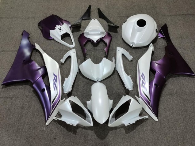 Lojas Carenagem Moto Yamaha YZF R6 2008-2016 - Branco Roxo