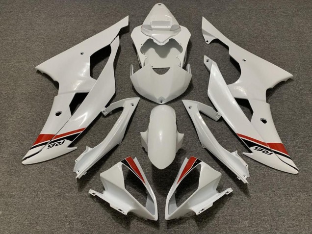 Lojas Kits Carenagens Moto Yamaha YZF R6 2008-2016 - Branco Pérola Vermelho