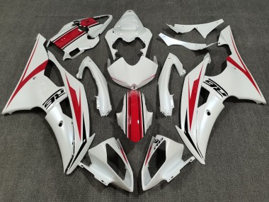 Lojas Carenagem Moto Yamaha YZF R6 2008-2016 - Branco Pérola Vermelho