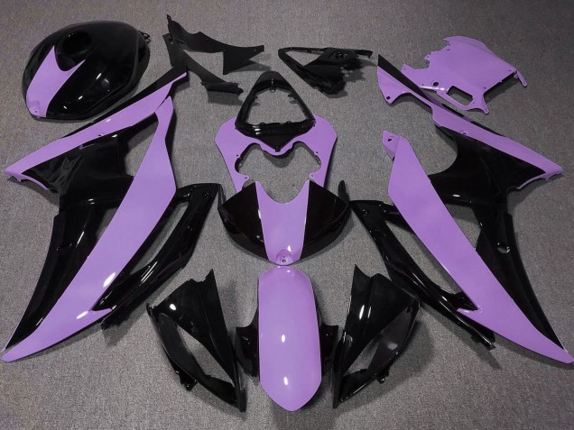 Lojas Carenagem Moto Yamaha YZF R6 2008-2016 - Roxo Preto Brilhante