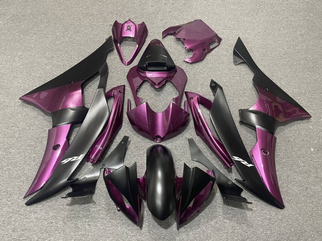 Lojas Carenagens Moto Yamaha YZF R6 2008-2016 - Roxo Preto Fosco
