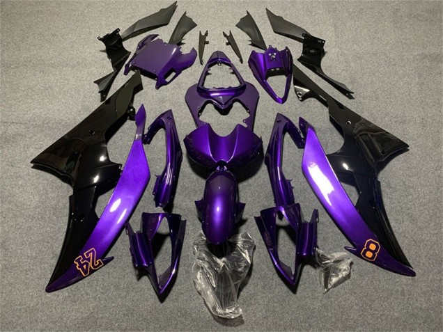 Lojas Carenagens Moto Yamaha YZF R6 2008-2016 - Roxo Preto Brilhante 24