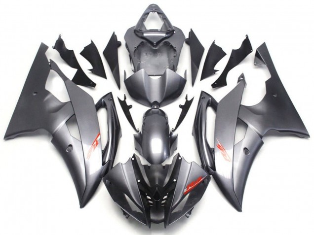 Lojas Carenagens Moto Yamaha YZF R6 2008-2016 - Cinzento Vermelho Decalques