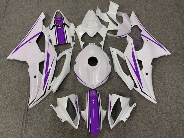 Lojas Carenagens Moto Yamaha YZF R6 2008-2016 - Branco Roxo
