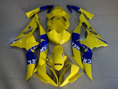 Lojas Carenagens Moto Yamaha YZF R6 2008-2016 - Amarelo Azul Camelo Motul Michelin