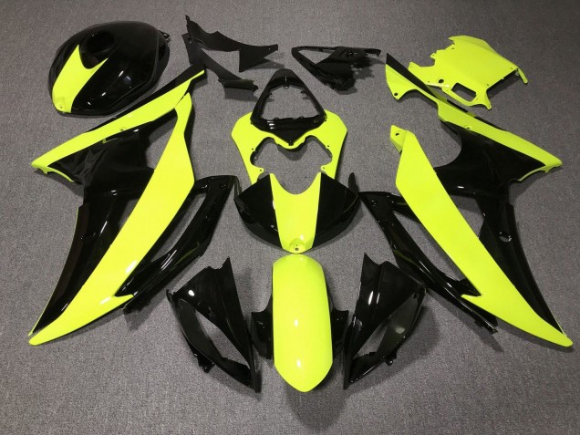 Lojas Carenagens Moto Yamaha YZF R6 2008-2016 - Amarelo Preto Brilhante