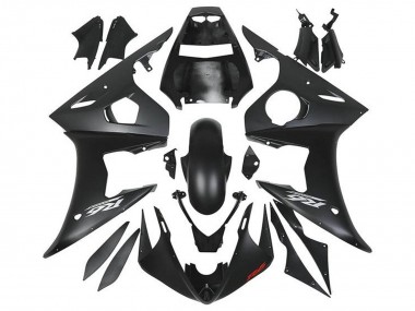 Lojas Carenagens Moto Yamaha YZF R6 2005 - Preto Fosco Prata Vermelho