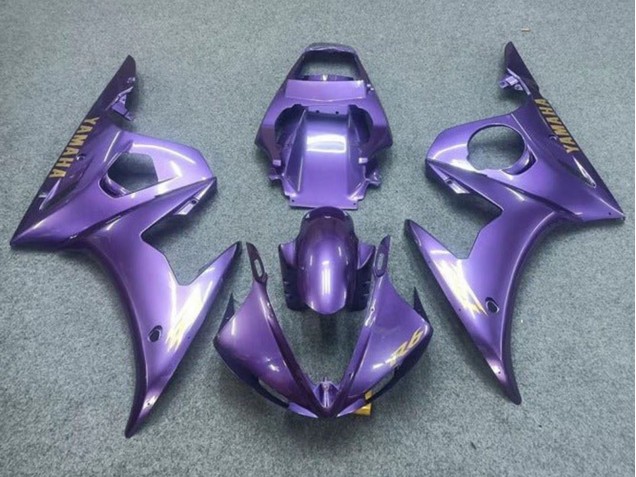 Lojas Carenagens Moto Yamaha YZF R6 2003-2004 - Roxo Ouro Decalques