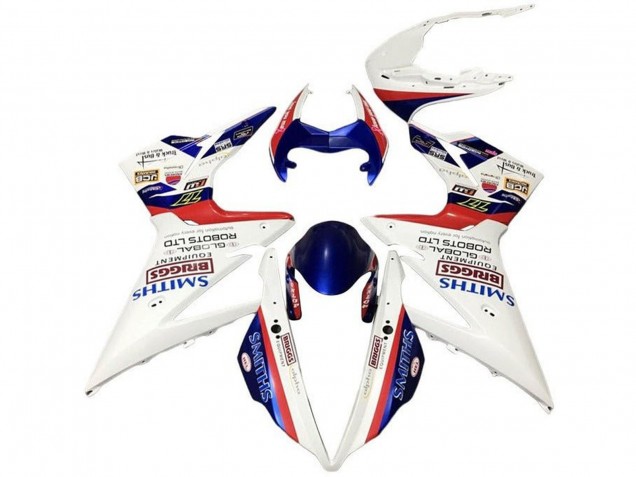 Lojas Carenagens Moto Triumph Daytona 675 Triple 2013-2016 - Branco Vermelho Azul Smiths