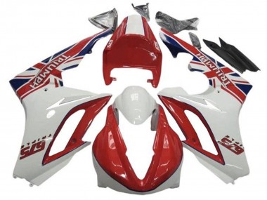 Lojas Carenagens Moto Triumph Daytona 675 Triple 2009-2012 - Branco Vermelho