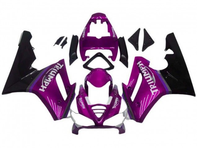 Lojas Carenagens Moto Triumph Daytona 675 Triple 2009-2012 - Roxo Preto Brilhante