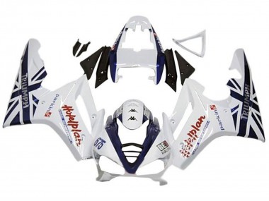 Lojas Carenagens Moto Triumph Daytona 675 Triple 2009-2012 - Branco Azul Escuro