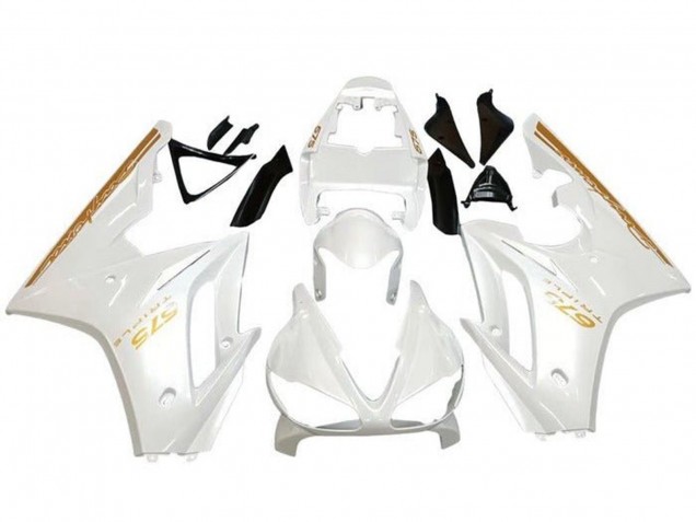 Lojas Carenagens Moto Triumph Daytona 675 Triple 2009-2012 - Branco Ouro