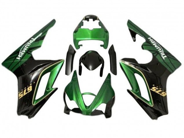 Lojas Carenagens Moto Triumph Daytona 675 Triple 2009-2012 - Verde Preto Brilhante