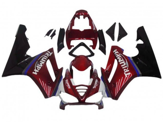 Lojas Carenagens Moto Triumph Daytona 675 Triple 2009-2012 - Vermelho Azul Preto Brilhante