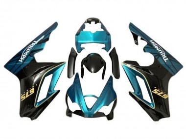Lojas Carenagem Moto Triumph Daytona 675 Triple 2009-2012 - Azul Petróleo Preto Brilhante