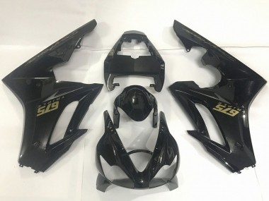 Lojas Carenagens Moto Triumph Daytona 675 Triple 2009-2012 - Preto Brilhante Ouro Decalques
