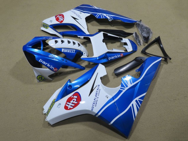 Lojas Carenagens Moto Triumph Daytona 675 Triple 2009-2012 - Branco Azul Hpi