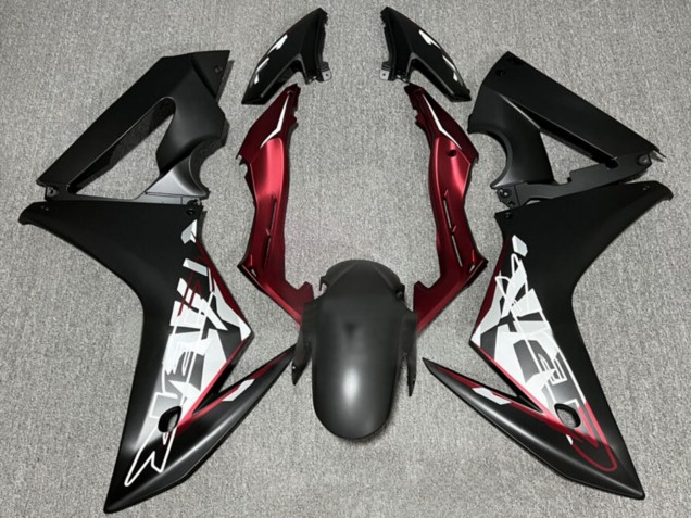 Lojas Carenagens Moto Honda CBR650F 2014-2016 - Preto Fosco Vermelho