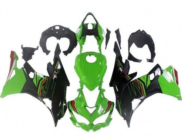 Lojas Carenagens Moto Kawasaki ZX4R ZX-4RR 2019-2025 - Verde Preto Vermelho