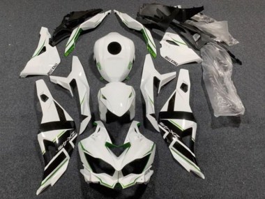 Lojas Carenagens Moto Kawasaki ZX4R ZX-4RR 2019-2025 - Branco Preto Verde