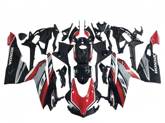 Lojas Carenagens Moto Honda CBR250RR 2017-2022 - Vermelho Prata Preto Brilhante