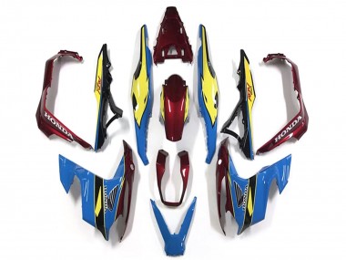 Lojas Carenagens Moto Honda ADV150 2018-2021 - Azul Amarelo Vermelho