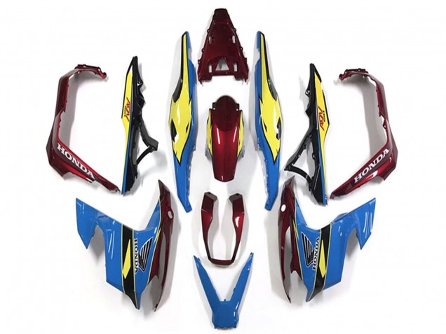 Lojas Carenagens Moto Honda ADV150 2018-2021 - Azul Amarelo Vermelho