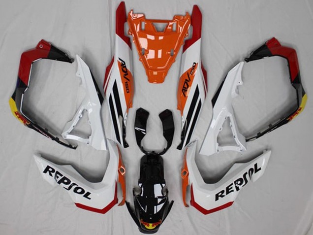 Lojas Carenagens Moto Honda ADV150 2018-2021 - Branco Laranja Vermelho Amarelo Preto Brilhante Repsol