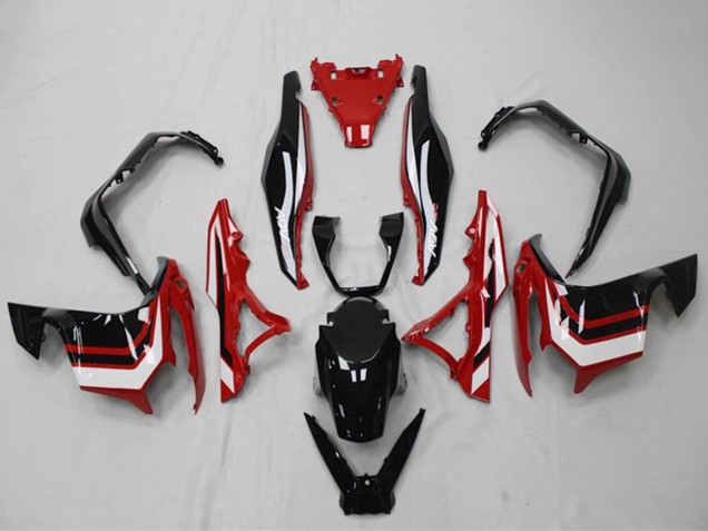 Lojas Carenagens Moto Honda ADV150 2018-2021 - Branco Vermelho Preto Brilhante