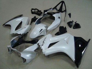 Lojas Carenagens Moto Honda VFR 800 2002-2013 - Branco Preto Brilhante Prata Decal