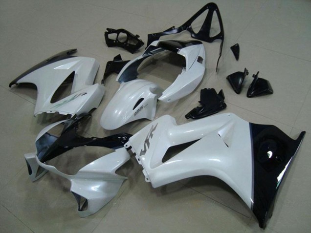 Lojas Carenagens Moto Honda VFR 800 2002-2013 - Branco Preto Brilhante Prata Decal