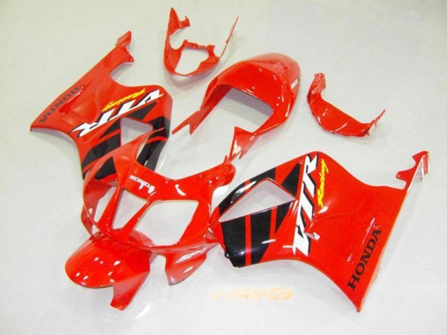 Lojas Carenagem Moto Honda VTR1000 2000-2006 - Vermelho Preto Brilhante Listra