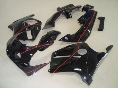 Lojas Carenagens Moto Honda CBR250RR MC19 1988-1989 - Preto Brilhante Vermelho Linha