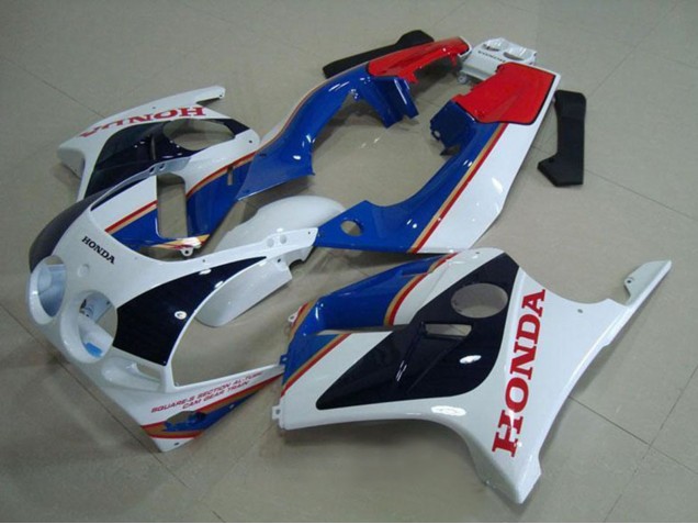 Lojas Carenagens Moto Honda CBR250RR MC19 1988-1989 - Branco Vermelho Azul Preto Brilhante